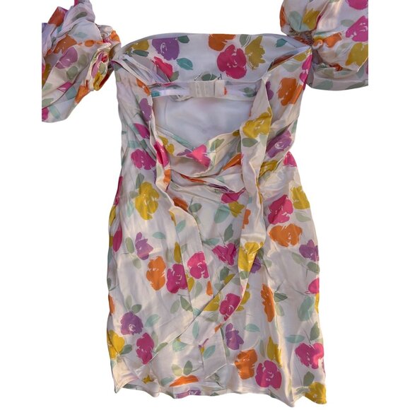 For Love And Lemons Coquette Girl Hazel Floral Romantic Mini Dress Size XS NEW - Picture 13 of 16